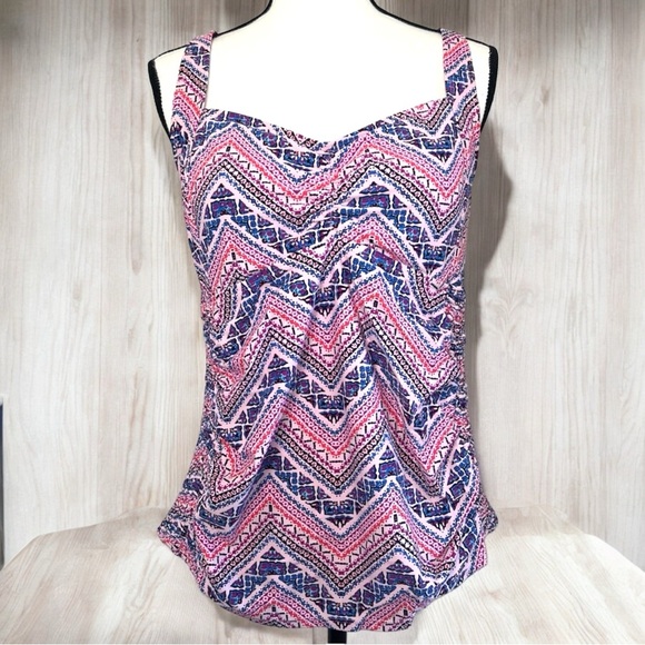 Beach Bump by Motherhood Maternity Chevron 2-Piece Tankini Bathing Suit - Picture 5 of 15